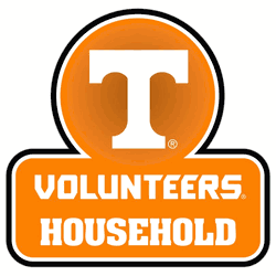 Tennessee Volunteers Household Auto Decal