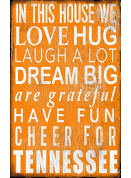 Tennessee Volunteers In This House Sign