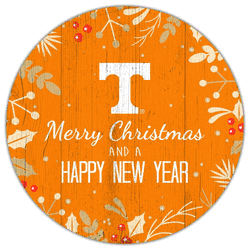 Tennessee Volunteers Merry Christmas & New Year 12in Circle