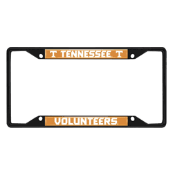 Tennessee Volunteers Metal License Plate Frame Black Finish