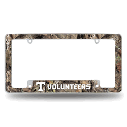Tennessee Volunteers Mossy Oak 12" x 6" Chrome All Over Automotive License Plate Frame