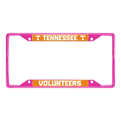 Tennessee Volunteers Pink Metal License Plate Frame - 6.25"x12.25"