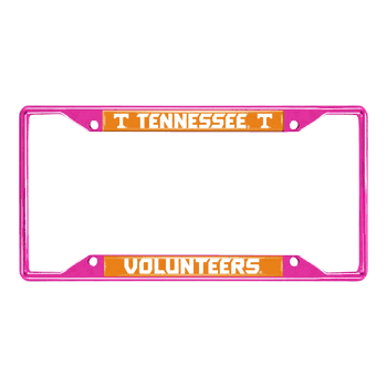 Tennessee Volunteers Pink Metal License Plate Frame - 6.25