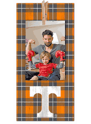 Tennessee Volunteers Plaid Clothespin 6x12 Sign