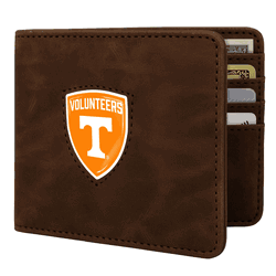Tennessee Volunteers Shield Wallet - Brown