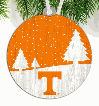Tennessee Volunteers Snow Scene Ornament