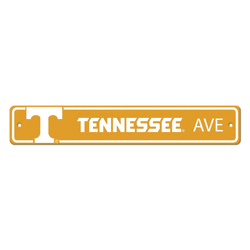 Tennessee Volunteers Team Color Street Sign Dcor 4in. X 24in. Lightweight