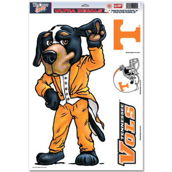 Tennessee Volunteers Ultra Decal 11in x 17in Mascot