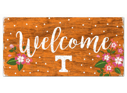 Tennessee Volunteers Welcome Floral 6x12 Sign