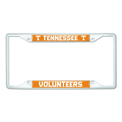 Tennessee White Metal License Plate Frame - 6.25"x12.25"