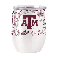 Texas A&M Aggies 16oz Botanical Stainless Curved Beverage