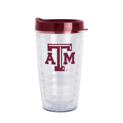 Texas A&M Aggies 16oz Flipside Dbl Wall Clear Tumbler