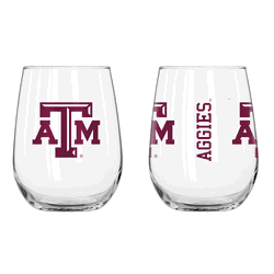 Texas A&M Aggies 16oz Gameday Curved Beverage Glass