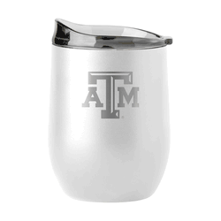 Texas A&M Aggies 16oz White Etch Powder Coat Curved Bev