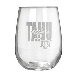 Texas A&M Aggies 17oz Stemmless Wine Glass