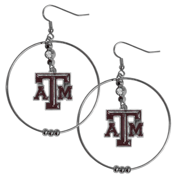 Texas A&M Aggies 2 Inch Hoop Earrings