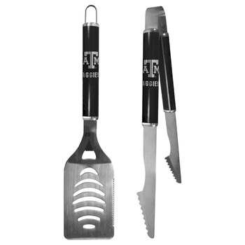 Texas A&M Aggies 2 pc Black Steel Tailgate BBQ Set