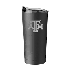 Texas A&M Aggies 20oz Etch Black Powder Coat Tumbler