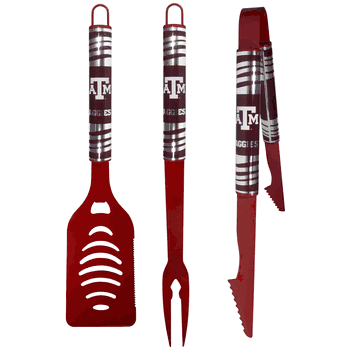 Texas A&M Aggies 3 pc Color BBQ Tool Set