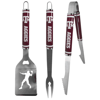Texas A&M Aggies 3 pc Steel BBQ Tool Set