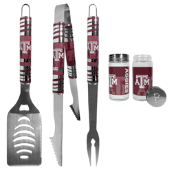 Texas A&M Aggies 3 pc Tailgater BBQ Set and Salt and Pepper Shaker Set