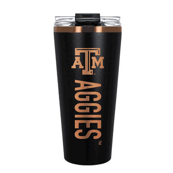 Texas A&M Aggies 32oz Black and Copper Big Slim with Straw