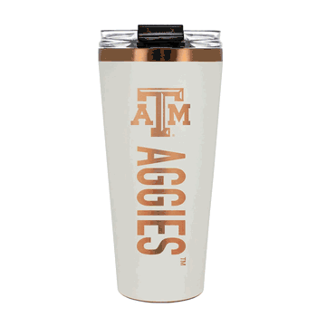 Texas A&M Aggies 32oz Crme and Copper Big Slim Tumbler with Straw