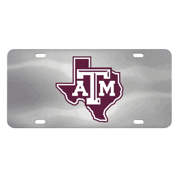 Texas A&M Aggies 3D Stainless Steel License Plate