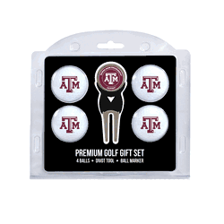 Texas A&M Aggies 4 Ball Gift Set + Divot Tool & Marker