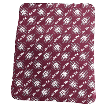 Texas A&M Aggies 50x60 Repeating Pattern Fleece Throw