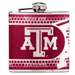 Texas A & M Aggies 6oz Stainless Steel Flask with Metallic Graphics