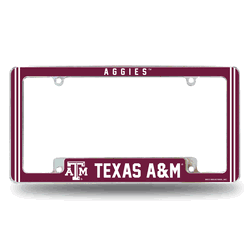 Texas A&M Aggies Alternate Design All Over Chrome Frame