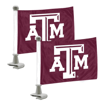 Texas A&M Aggies Ambassador Car Flags - 2 Pack Mini Auto Flags, 4in X 6in