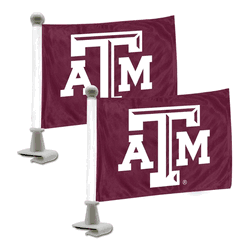 Texas A&M Aggies Ambassador Car Flags - 2 Pack Mini Auto Flags, 4in X 6in