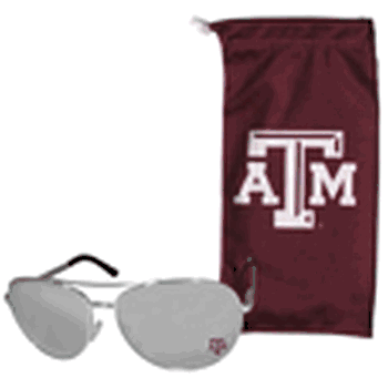 Texas A&M Aggies Aviator Sunglasses and Bag Set
