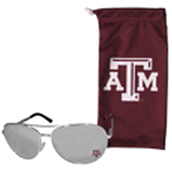 Texas A&M Aggies Aviator Sunglasses and Bag Set