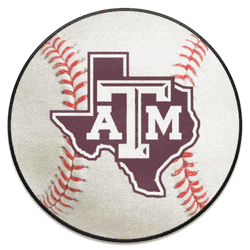 Texas A&M Aggies Baseball Rug - 27in. Diameter
