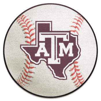 Texas A&M Aggies Baseball Rug - 27in. Diameter