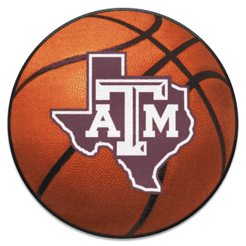 Texas A&M Aggies Basketball Rug - 27in. Diameter