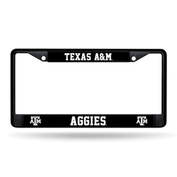 Texas A&M Aggies  Black Chrome Frame with Plastic Inserts 12" x 6" Car/Truck Auto Accessory