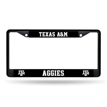 Texas A&M Aggies Standard Black Chrome Frame with Plastic Inserts 12