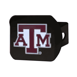 Texas A&M Aggies Black Metal Hitch Cover - 3D Color Emblem