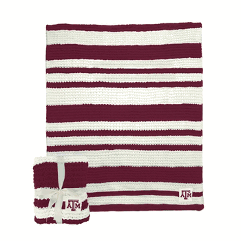 Texas A&M Aggies Cable Knit Throw 50x60