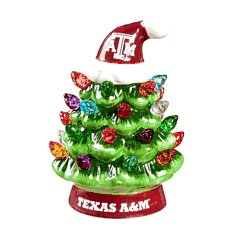 Texas A&M Aggies Christmas Tree 4 Inch LED Tabletop