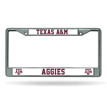 Texas A&M Aggies Standard Chrome Frame with Plastic Inserts 12