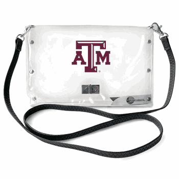 Texas A&M Aggies Clear Envelope Purse STRAP