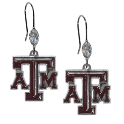 Texas A&M Aggies Crystal Dangle Earrings