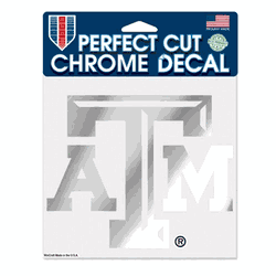 Texas A&M Aggies Decal 6x6 Perfect Cut Chrome