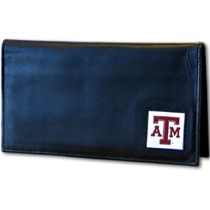 Texas A&M Aggies Deluxe Leather Checkbook Cover