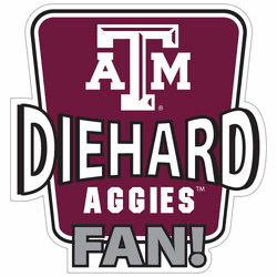 Texas A&M Aggies Die-Hard Fan Auto Decal